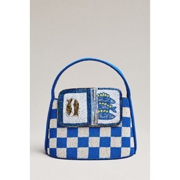 Anthropologie Handbags - Current Style | Anthro x Maeve Beaded Icon Tote Bag | Sardines